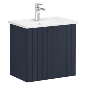 Unitate de baza lavoar baie, cu usi 60cm compact, mat dark albastru, cu angular lavoar   chiuveta baie   69210