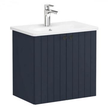 Unitate de baza lavoar baie, cu usi 60cm compact, mat dark albastru, cu rounded lavoar   chiuveta baie   69217