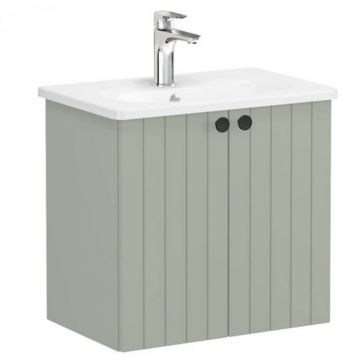 Unitate de baza lavoar baie, cu usi 60cm compact, mat retro green, cu rounded lavoar   chiuveta baie   69218