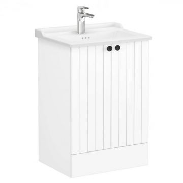 Unitate de baza lavoar baie, cu usi 60cm pe pardoseala, alb mat, cu classical lavoar   chiuveta baie   69338