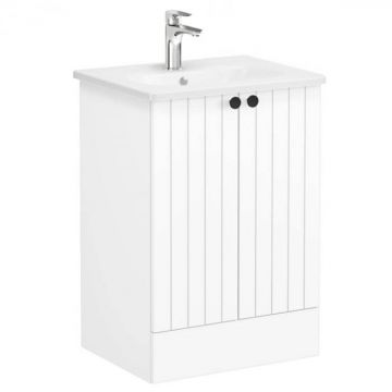 Unitate de baza lavoar baie, cu usi 60cm pe pardoseala, alb mat, cu rounded lavoar   chiuveta baie   69331