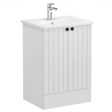 Unitate de baza lavoar baie, cu usi 60cm pe pardoseala, mat gri deschis, cu rounded lavoar   chiuveta baie   69332