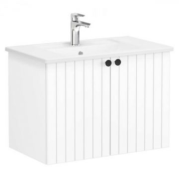 Unitate de baza lavoar baie, cu usi 80cm, alb mat, cu angular lavoar   chiuveta baie   69282