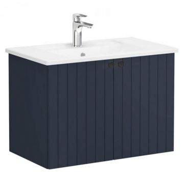 Unitate de baza lavoar baie, cu usi 80cm, mat dark albastru, cu angular lavoar   chiuveta baie   69287