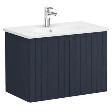 Unitate de baza lavoar baie, cu usi 80cm, mat dark albastru, cu rounded lavoar   chiuveta baie   69294