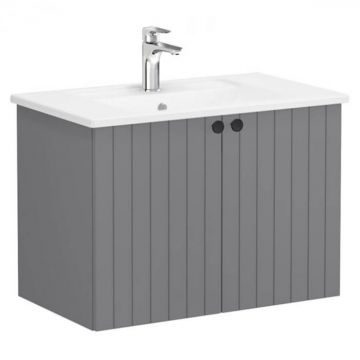 Unitate de baza lavoar baie, cu usi 80cm, mat grey, cu angular lavoar   chiuveta baie   69284