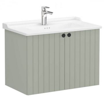 Unitate de baza lavoar baie, cu usi 80cm, mat retro green, cu classical lavoar   chiuveta baie   69302