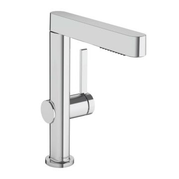 Baterie lavoar cu dus extractibil Hansgrohe Finoris 230 cu ventil push-open crom