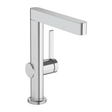 Baterie lavoar Hansgrohe Finoris 230 cu pipa pivotanta si ventil Push-Open crom