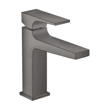 Baterie lavoar Hansgrohe Metropol 110 cu ventil push-open negru periat