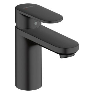 Baterie lavoar Hansgrohe Vernis Blend 100 negru mat cu ventil Pop-Up
