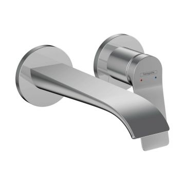 Baterie lavoar incastrata Hansgrohe Vivenis cu pipa 19.2 cm crom lucios fara corp ingropat