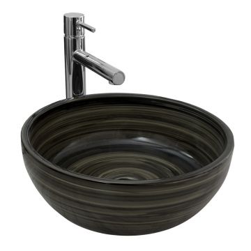 Lavoar negru pe blat Rea Claudia 41 cm