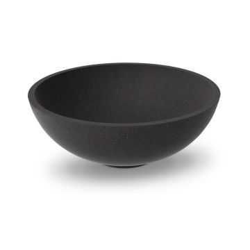 Lavoar pe blat din compozit Rune Kierros rotund 42 cm negru lucios