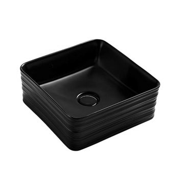 Lavoar pe blat Fluminia My Black Box negru mat 39 cm