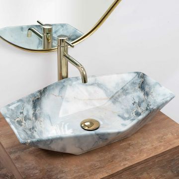 Lavoar pe blat Rea Vegas granit lucios 57 cm Lavoar pe blat Rea Vegas granit lucios 57 cm