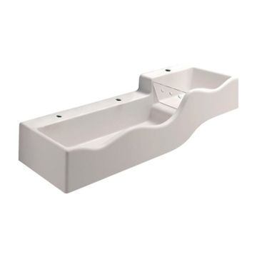 Lavoar pentru copii trei baterii Geberit Bambini 139 cm spalator mai adanc stanga