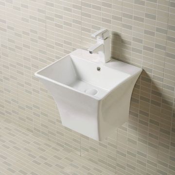 Lavoar suspendat cu piedestal inclus Fluminia Menad 48x43 cm