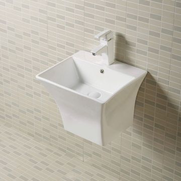 Lavoar suspendat cu piedestal inclus Fluminia Menad 48x43 cm