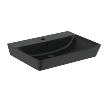 Lavoar suspendat Ideal Standard Connect Air Cube 60x46 cm negru mat