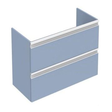 Mobilier baza Ideal Standard Tesi 60 x 49 x 44 cm, cu doua sertare, albastru