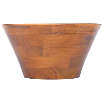 vidaXL Chiuvetă, Φ40x20 cm, lemn masiv de tec
