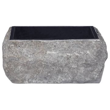 vidaXL Chiuvetă, negru, 30x30x13 cm, marmură