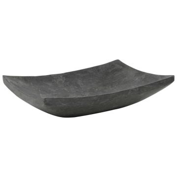 vidaXL Chiuvetă, negru, 50 x 35 x 12 cm, marmură