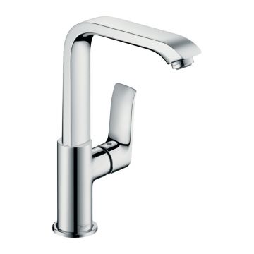 Baterie lavoar inalta Hansgrohe Metris 230 crom cu ventil Pop-Up