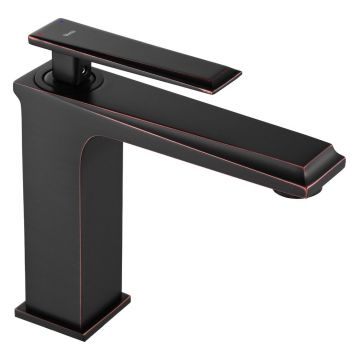 Baterie lavoar Rea Romano Old monocomanda negru mat