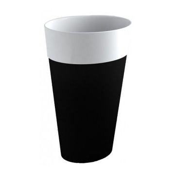 Lavoar freestanding Besco Uniqa 32x46xH85cm, exterior negru si interior alb Lavoar freestanding Besco Uniqa 32x46xH85cm, exterior negru si interior alb
