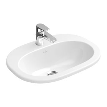 Lavoar incastrat Villeroy & Boch O.Novo oval 56 cm alb alpin