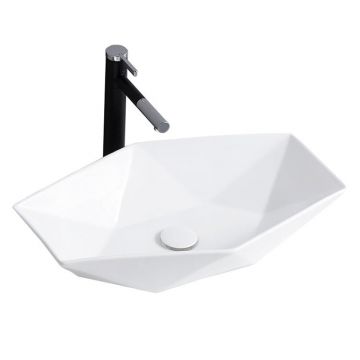 Lavoar pe blat REA Vegas Alb 57 cm