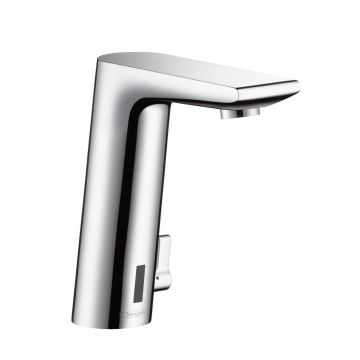 Baterie lavoar Hansgrohe Metris S electronica alimentare la retea si reglaj manual al temperaturii fara ventil crom