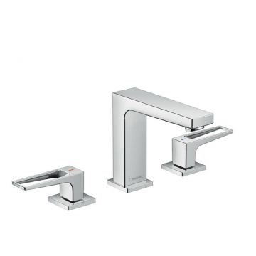 Baterie lavoar Hansgrohe Metropol 110 din 3 elemente ventil push-open cu levier decupat