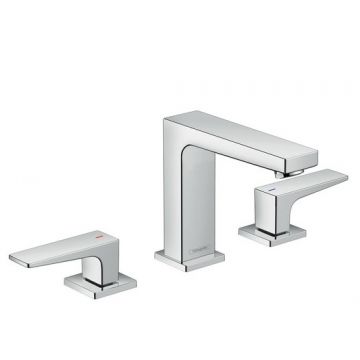 Baterie lavoar Hansgrohe Metropol 110 din 3 elemente ventil push-open