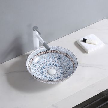 Lavoar Arte motive florale ceramica sanitara - 40 cm