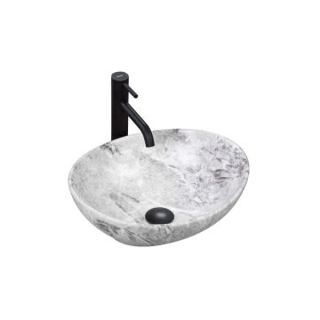 Lavoar cu efect de piatra pe blat REA Sofia Stone 41 cm