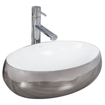 Lavoar pe blat REA Linda Argintiu/alb 49 cm