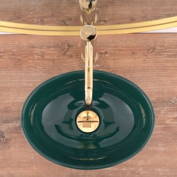 Lavoar Sofia Mini Verde ceramica sanitara – 34 cm