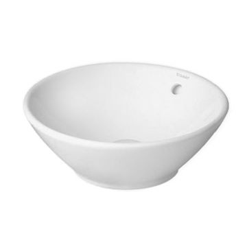 Lavoar tip bol Duravit Bacino 42cm fara orificiu baterie montare pe blat