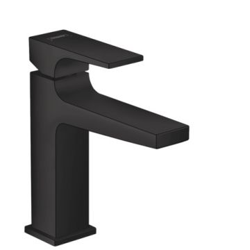 Baterie lavoar Hansgrohe Metropol 110 ventil push-open negru mat