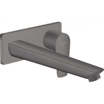 Baterie lavoar Hansgrohe Talis E cu pipa 225 mm montaj incastrat necesita corp ingropat negru periat