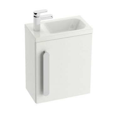 Corp dulap baza pentru lavoar asimetric Ravak Concept Chrome SD 400 40x22x50cm alb