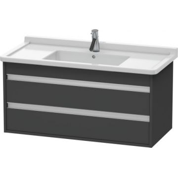 Dulap baza Duravit Ketho 100x46.5cm 2 sertare inchidere lenta grafit mat