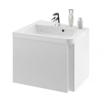 Dulap baza pentru lavoar de colt Ravak Concept 10° cu un sertar 55x48.5x45cm stanga alb