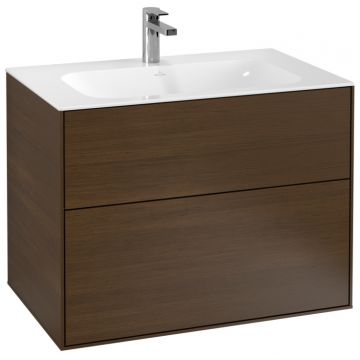 Dulap baza suspendat Villeroy & Boch Finion 80x59x50cm Wallnut Veneer
