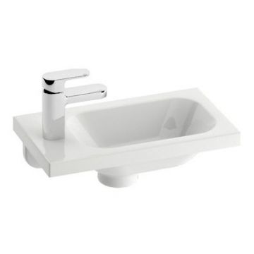 Lavoar asimetric Ravak Concept Chrome 40x22cm stanga montare pe mobilier alb