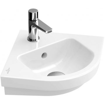 Lavoar de colt Villeroy & Boch Subway 2.0 32x32cm alb alpin