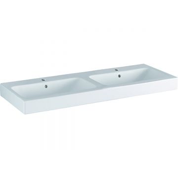 Lavoar dublu Geberit iCon 120x48.5cm montare pe mobilier alb